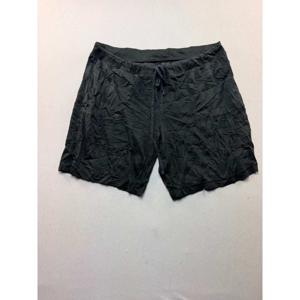 Faded Glory Pajama Shorts Women Extra Large Black Good Drawstring Lounge Wear